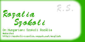 rozalia szokoli business card